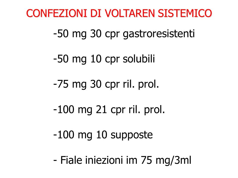 Voltaren 100 supposte dosaggio